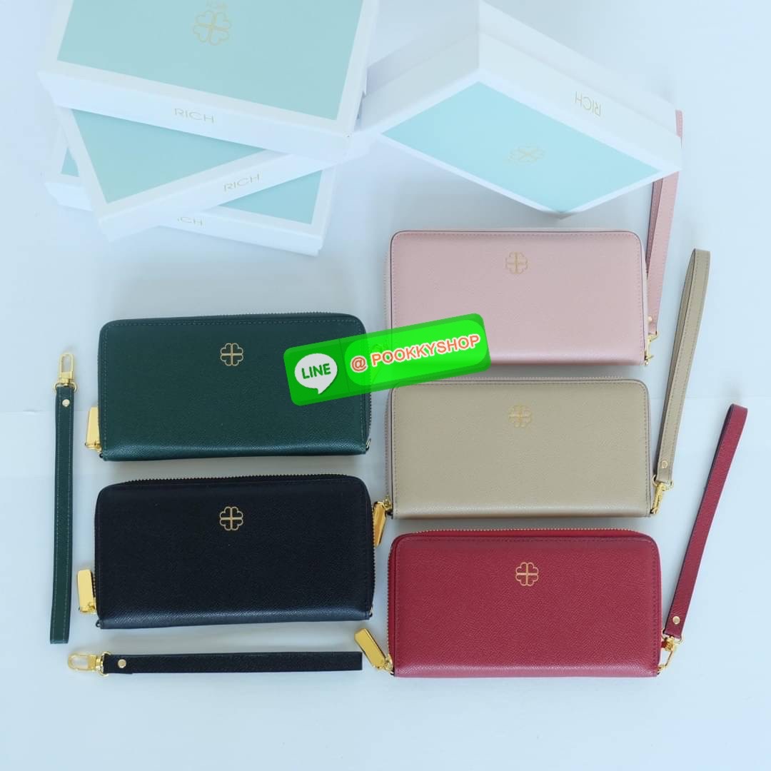KEEP • Super Rich Collection 8 ( Long Wallet )• กระเป๋า สตางค์ขนาดยาว ซิปรอบ ภายใน จุของคุ้ม ใส่บัตร ใส่มือถือ มีช่องใส่เหรียญแยกอีกด้าน ใส่แบงค์พันได้ไม่ต้องพับ ใบจริงสวยมาก ได้ไปรับทรัพย์ทวีคูณแน่นอนค่ะ Don’t miss !!
