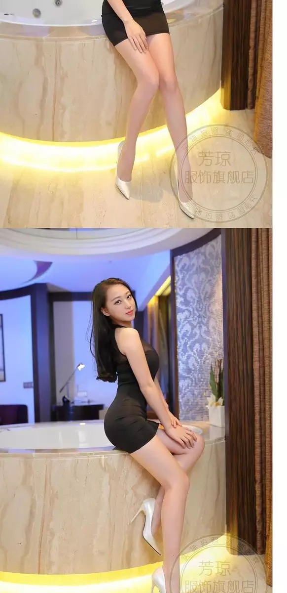 ชุดเดรส ออกงาน เดรสสั้น คอปีน สีดำ แต่งซีทรูช่วงอก ด้านหลัง แต่งเว้า สวยหรู มีระดับมากมายค่า Free Size