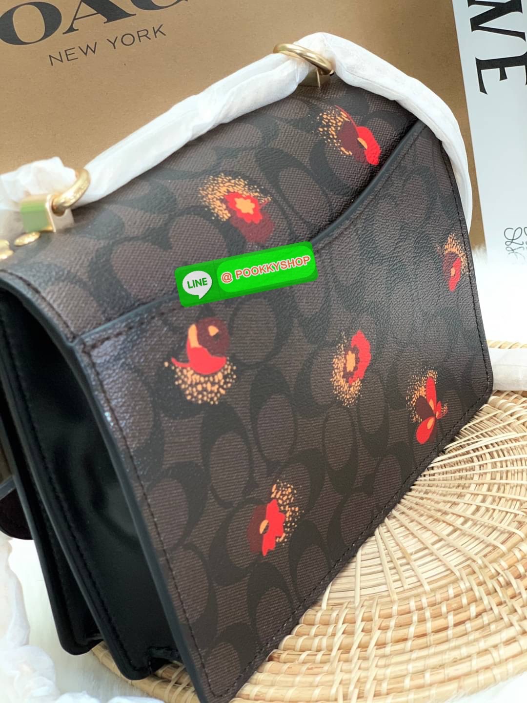 💥NEW IN💥 🌈สวยมากๆ อยากให้ได้ไปจริงๆจ้าา😘COACH KLARE CROSSBODY IN SIGNATURE CANVAS WITH POP FLORAL PRINT ((C5797)) พร้อมส่งที่ไทย สวยมากๆค่ะ🌺