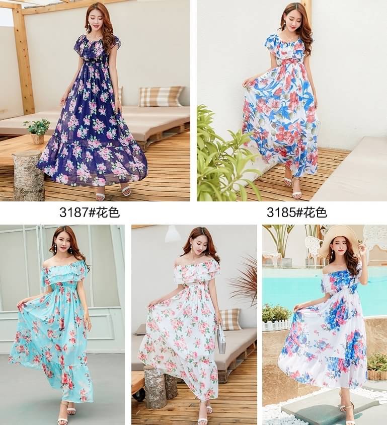 เสื้อผ้าแฟชั่นนำเข้า : MAXI DRESS ชุดเดรสยาว พร้อมส่ง สีขาว ลายดอกกุหลาบหวาน น่ารักมากๆค่ะ เนื้อผ้าชีฟอง อย่างดี มีน้ำหนักผ้าทิ้งตัว งานสวยเหมือนแบบเลยค่ะ ดีเทลระบาย ใส่ได้หลายแบบเลยค่ะ ใส่แบบคอกลมน่ารัก ใส่เปิดหัวไหล่เซ็กซี่ หรือ ใส่แบบเกาะอกก็ได้ค่ะ เอว