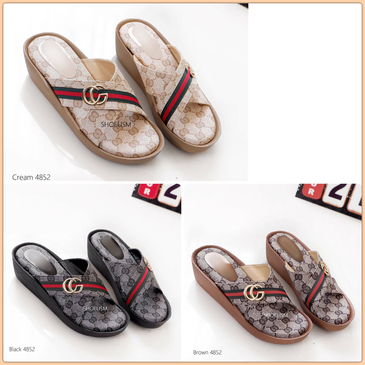 มาคร๊ะสาวว คู่นี้ทั้งเกร๋ทั้งชิคเลยเจ้าค่า รองเท้าลำลอง ส้นเตารีด หน้าไขว้ น้ำหนักเบา หนังpu ใส่กับชุดอะไรก็เกร๋ ใส่นิ่มเบาเดินสบายมาก ของจริงงานดีสวยเกินราคา ไม่ซื้อถือว่าพลาด!!