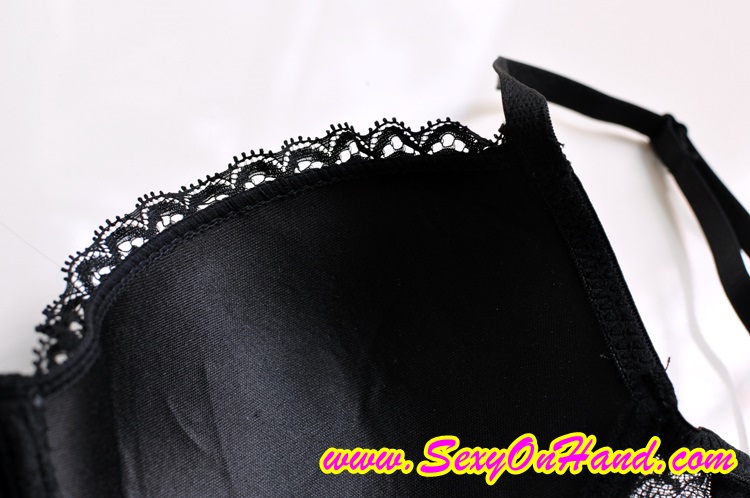 ชุดชั้นใน ชุดนอนสไตล์คอร์เซ็ต แต่งลูกไม้ดำเกรดPremium เล่นริบบิ้นช่วงลำตัว งานเนี้ยบหรู pattern เริ่ด สินค้าส่งออกยุโรปคะ Size M (B70/C70)+G-string