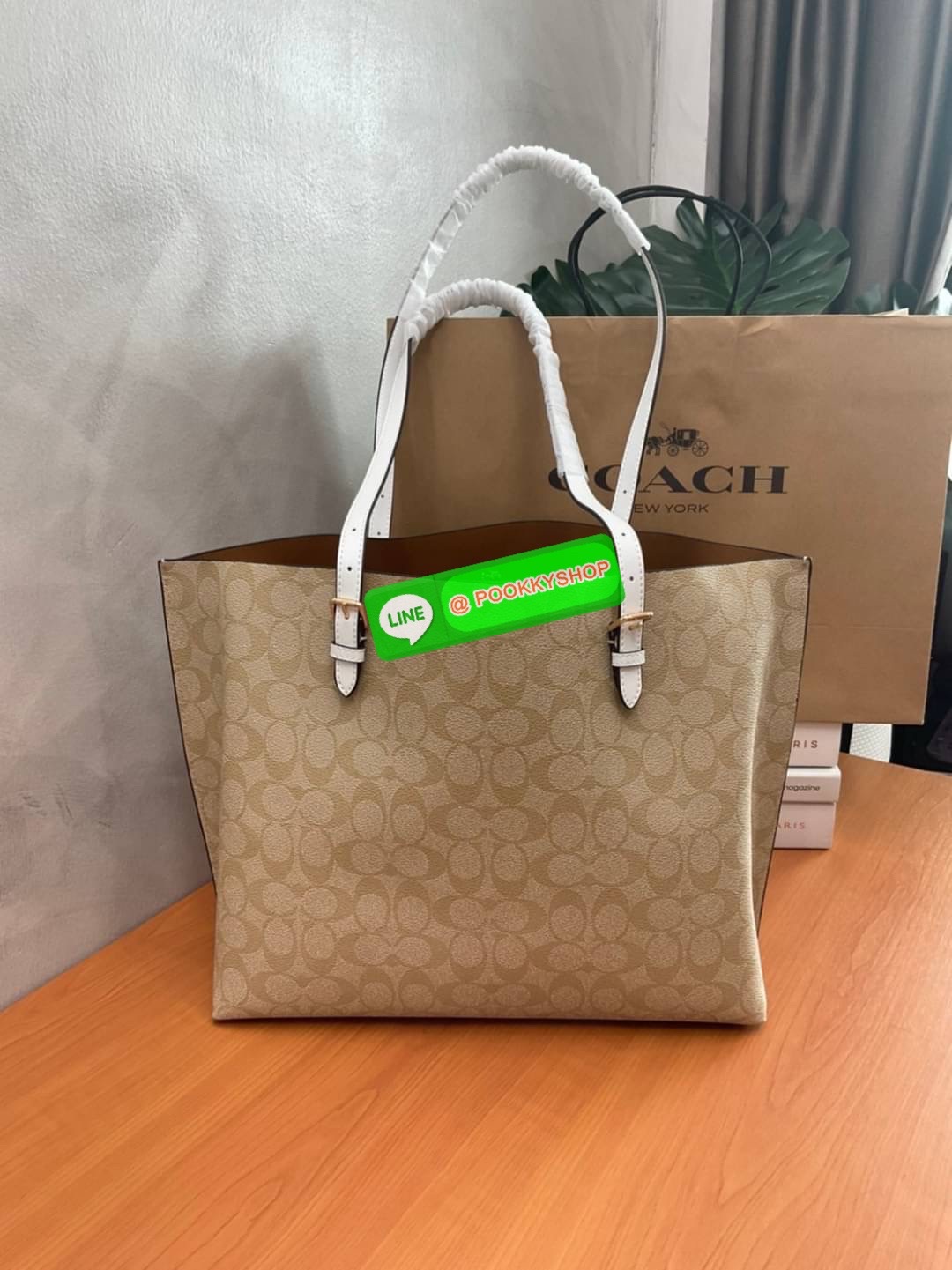 🚚 พร้อมส่ง 🚚 Restock!! รุ่นขายดีที่สุด มากี่รอบก็ขายดีหมดไวทุกรอบ💕 COACH F1665 MOLLIE TOTE IN SIGNATURE CANVAS กระเป๋าสะพายไหล่ Coach ทรง Shopping รุ่นใหม่ คุณภาพดี หนัง pvc หนังนิ่ม ทรงสวย คลาสสิก รุ่นฮิตตลอดกาล ไม่ตกเทรน ภายในแยก