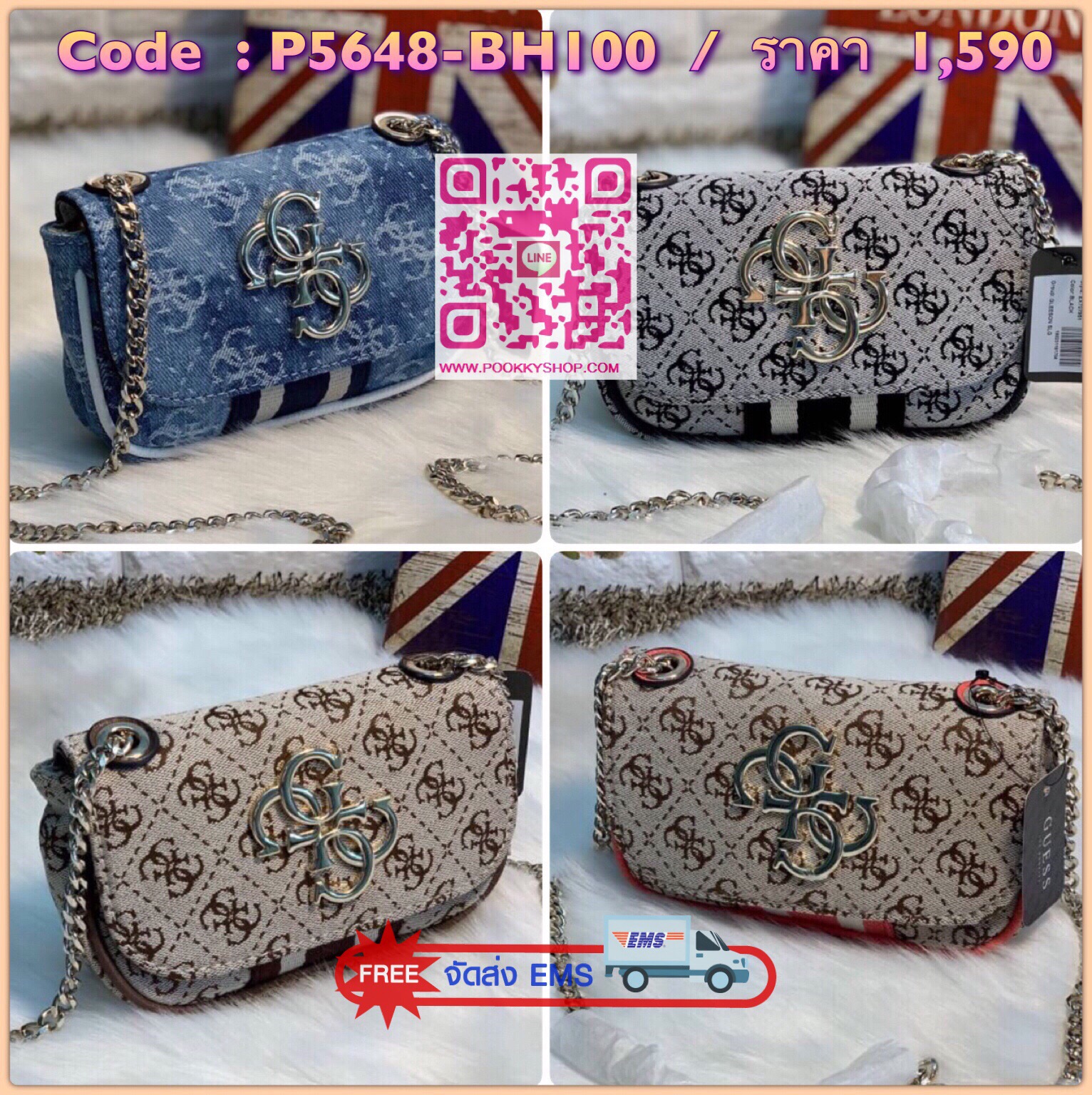 New arrival Recommended !! GUESS VINTAGE MINI CROSSBODY BAG รุ่นแนะนำ ห้ามพลาดค่ะ!! กระเป๋าสะพายครอสบอดี้ร์//สะพายข้าง ขนาดกระทัดรัด ✔️สีดำ//น้ำตาล//ส้มโอโรส วัสดุผ้าแคนวาส ทอลายแบรนด์ทั้งใบ ✔️สีฟ้ายีนส์เดนิมฟอก ทอลายแบรนด์ทั้งใบ ด้านหน้ามีอ