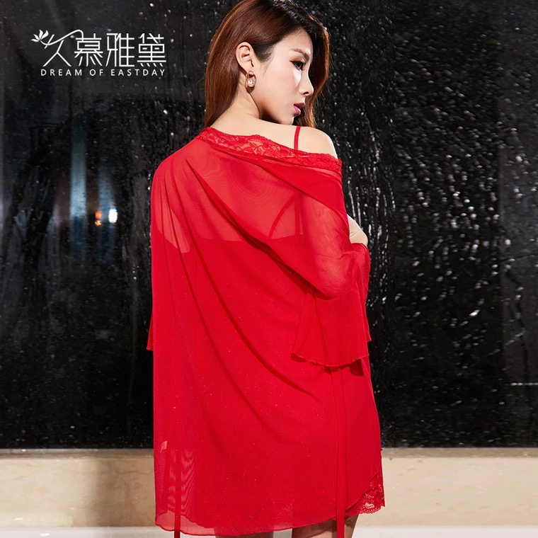 เซ็ทชุดคลุมนอน ลูกไม้ซีทรู แต่งระบายขอบ และลูกไม้ เนื้อผ้าทิ้งตัว สวยหรู PREMIUM GRADE สวยหรู เซ็กซี่ เย้ายวนสุดๆคะ +G-string แต่งลูกไม้เข้าชุดคะ Free Size