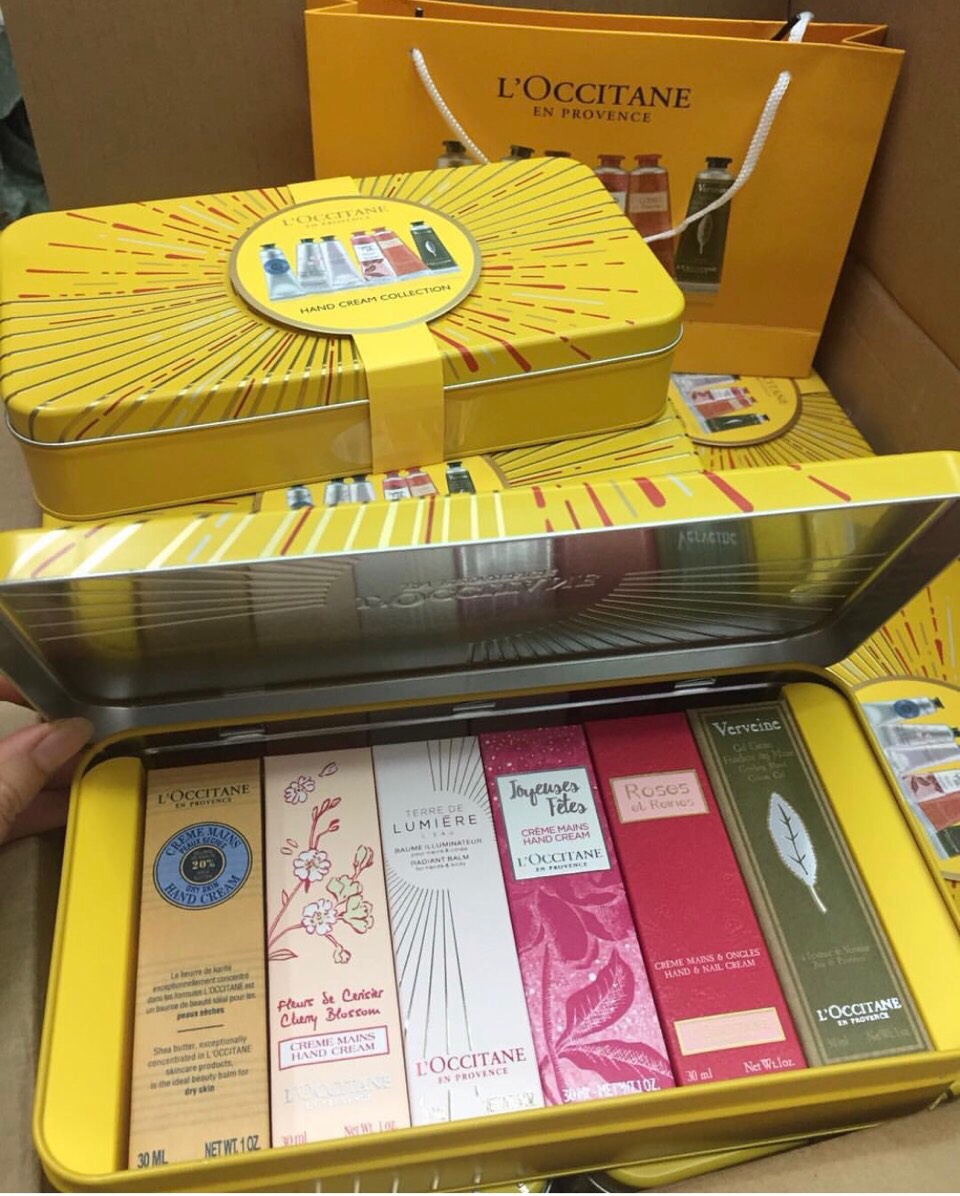 ครีมทามือ L'occitane 30 ml. * 6 pcs. มาพร้อมกล่องเหล็กอเนกประสงค์