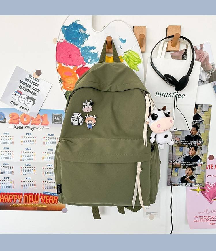 รุ่นใหม่ พร้อมส่ง!!!!!!! Angus backpack ต้อนรับปีวัวกับเป้น้องวัวแองกัส รุ่นนี้แถมฟรี! เข็มกลัด3ชิ้นตามภาพ และพวงกุญแจตุ๊กตาวัวทุกใบ