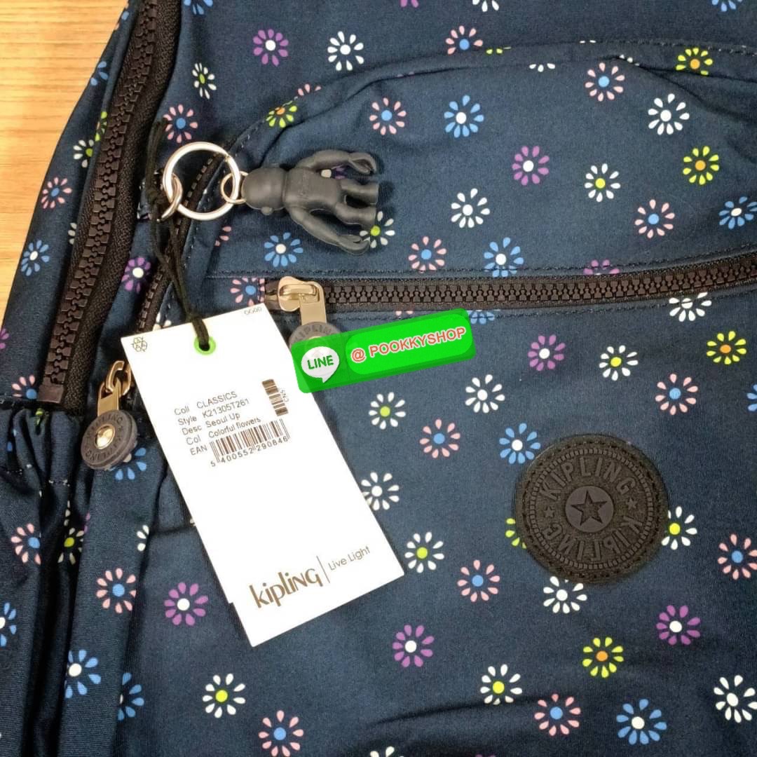 KIPLING Seoul Large 15" Laptop Backpack กระเป๋าเป้สะพายหลัง วัสดุด้านนอก Nylon ซับใน Polyester รุ่นใหม่เหมาะสำหรับเดินทางระยะสั้น จะซื้อใช้เองหรือมอบเป็นของขวัญก็สวยถูกใจผู้รับค่ะ💖