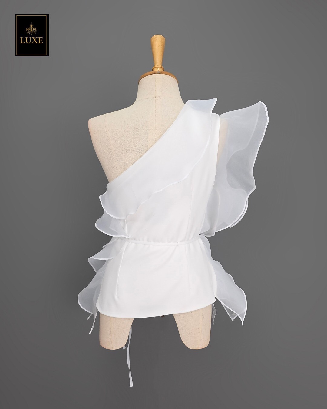 เสื้อแฟชั่น เสื้อแขนกุดไหล่เดียว