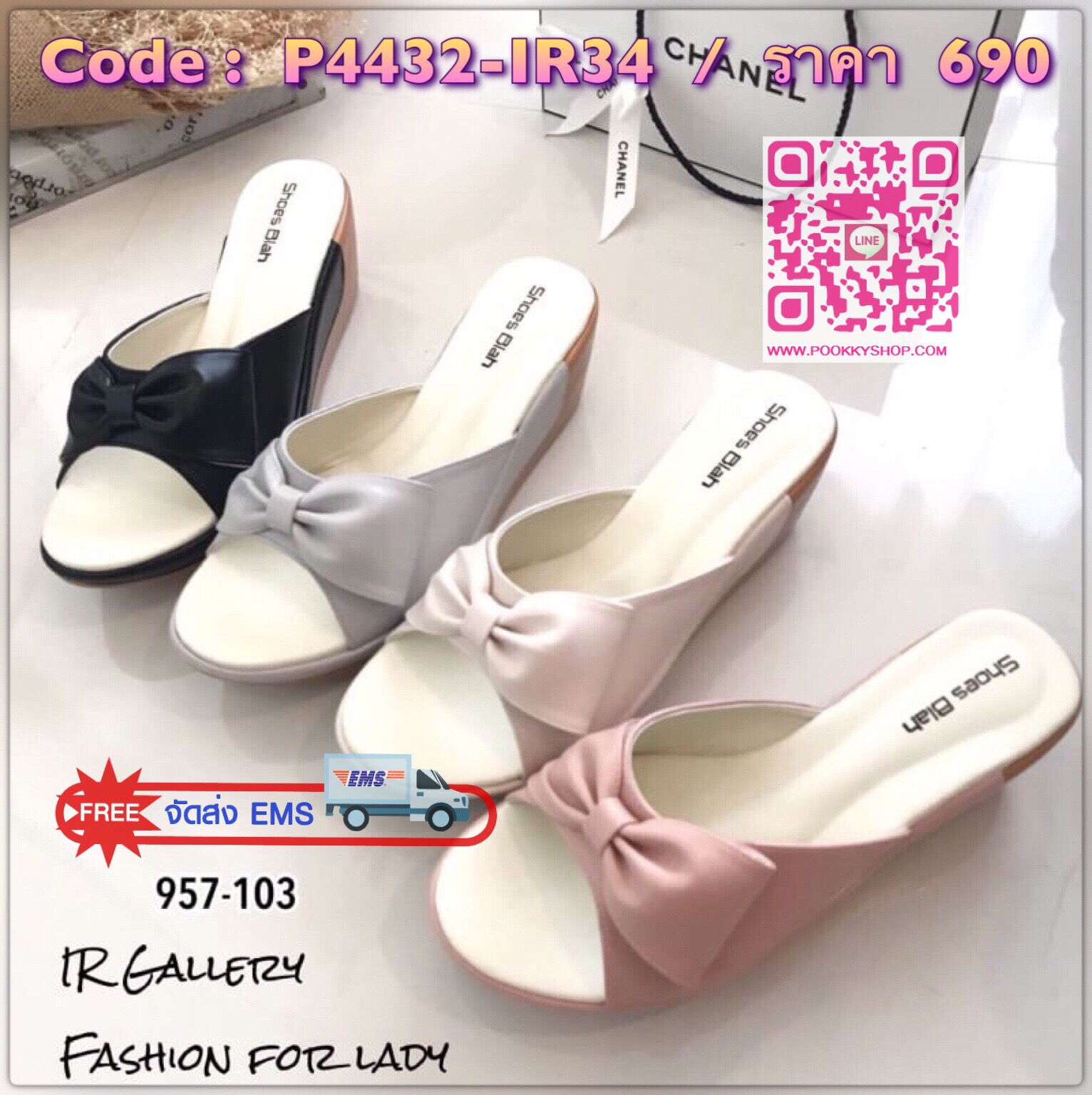 แบบขายดี!!! พร้อมส่ง สไตล์ลำลองแบบสวมวัสดุหนังนิ่มดีเทลหน้าโบว์สุดคลาสสิค ส้นเตารีดพื้นนิ่มมากน้ำหนักเบาสูง 2 นิ้ว คู่นี้แม่ค้าเชียร์สุดใจแบบสวยชิวๆใส่ง่าย แถมใส่สบาย อย่ารอช้าสั่งเลยจร้า^^