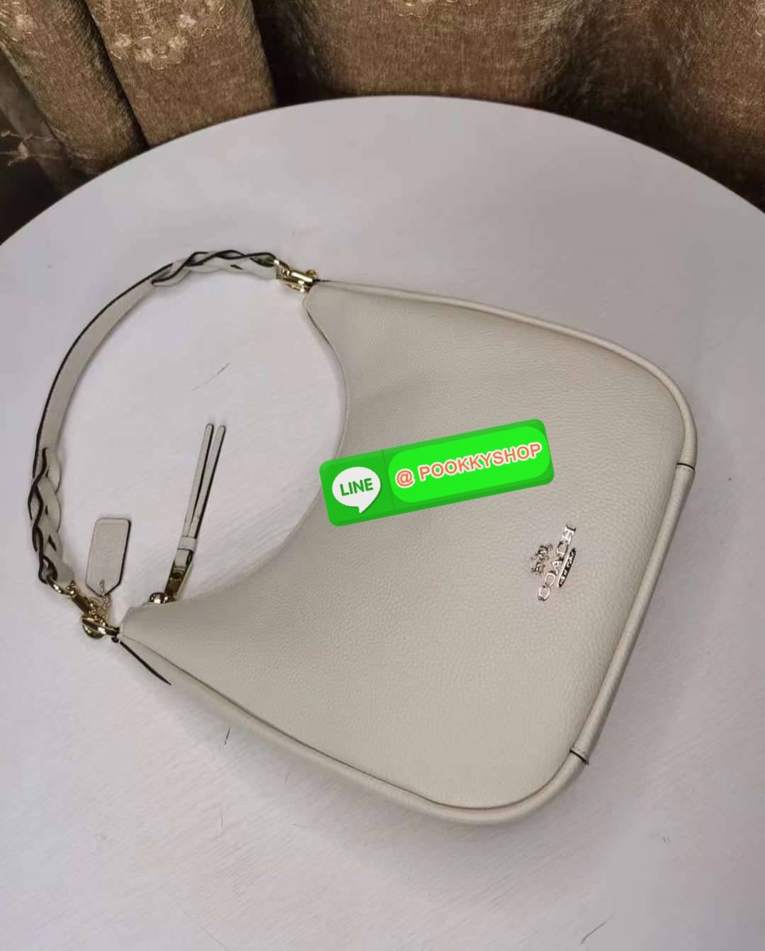 Coach C9190 Jules Hobo Shoulder Crossbody bag Refined pebble leather Inside zip and multifunction pockets Zip-top closure, fabric lining Detachable handle with 11" drop Outside zip pocket