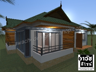 B120 แบบบ้านชั้นเดียว 2 ห้องนอน