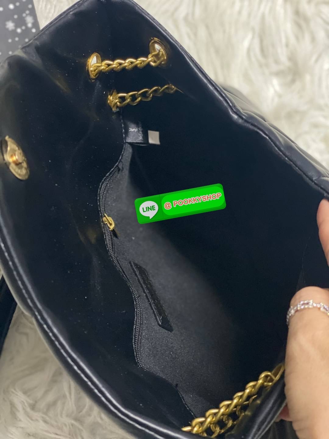 SAINT LAURENT Loulou Puffer Small shoulder bag material: leather internal details: fabric lining, internal zipped pocket colour of fastening: gold tone hardware adjustable chain and leather shoulder strap magnetic fastening