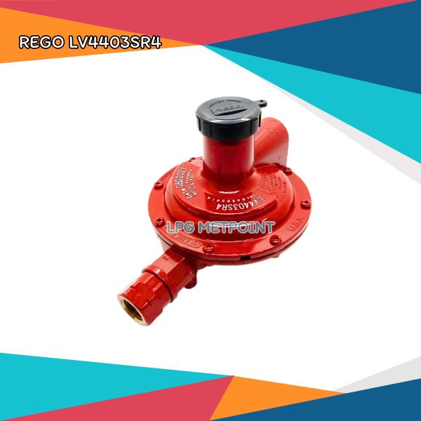หัวปรับแก๊สแรงดันต่ำ(Low Regulator ยี่ห้อ Rego FNPT1/2"-FNPT1/2") รุ่น LV4403SR4