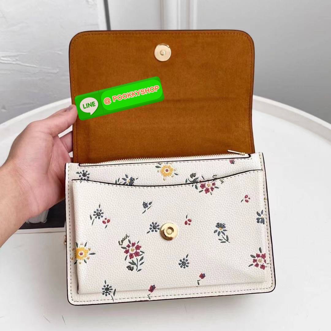 KLARE CROSSBODY WITH Flowers EMBROIDERY IM/CHALK MULTI Smooth leather| Inside zip and multifunction pockets| Snap closure, fabric lining| Outside slip pocket| Strap with 22" drop doubles up for three ways to wear: short or long on the shoulder or cro