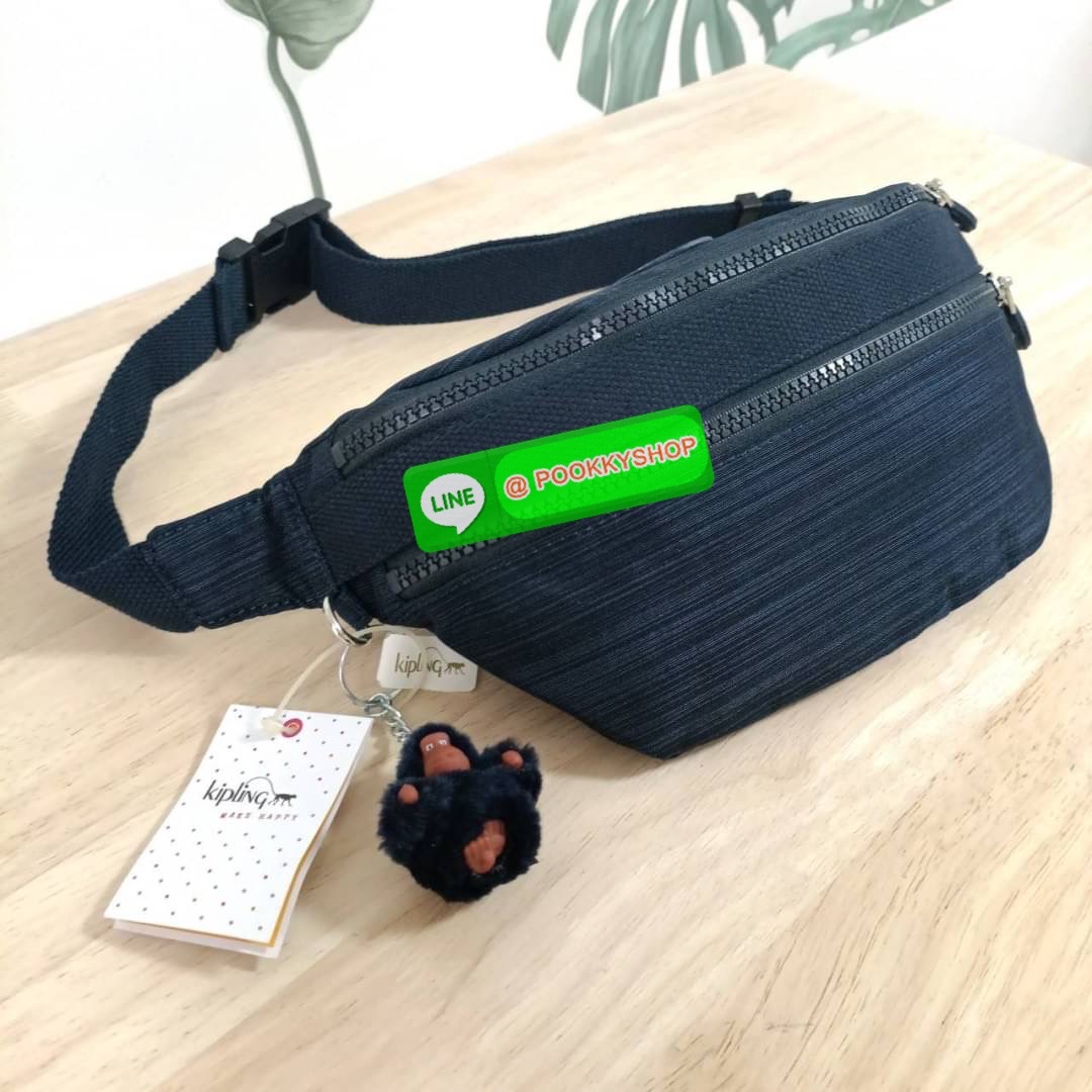 KIPLING YASEMINA Fanny Pack ซับในสีพื้น หัวซิปโลหะไม่มีอักษรแบรนด์ กระเป๋าคาดอกหรือคาดเอว วัสดุด้านนอก Nylon +polyester