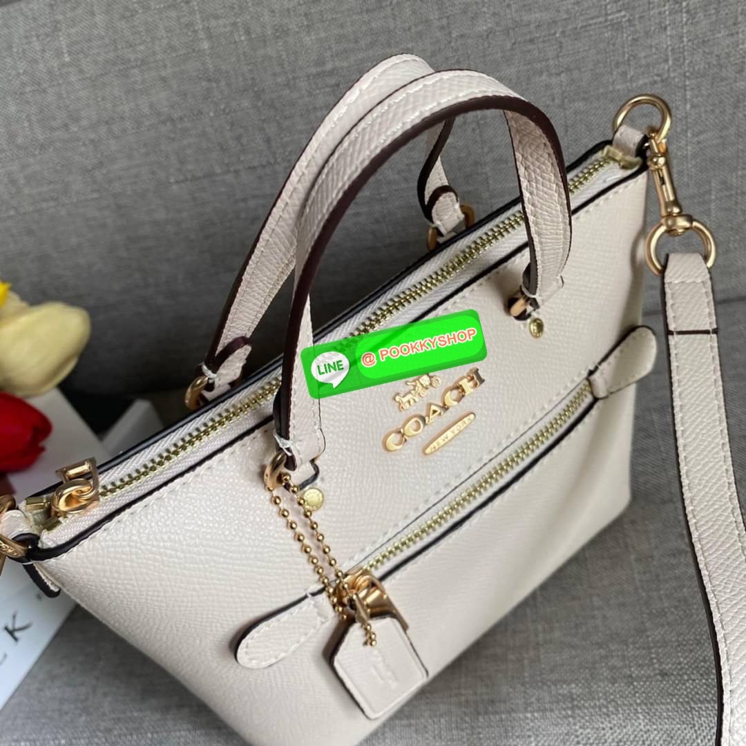 Coach Mini Gallery Crossbody With Stripe Heart Print (coach ca793) กระเป๋าสะพายข้าง เทรนรุ่นเล็กมาแรงวัสดุหนังแท้ทั้งใบ เปิดปิดด้วยซิป มีช่องใส่บัตรเครดิต 2 ช่อง ซับในผ้า สายสะพายถอดได้ สามารถสะพายข้างหรือสะพายไหล่ได้