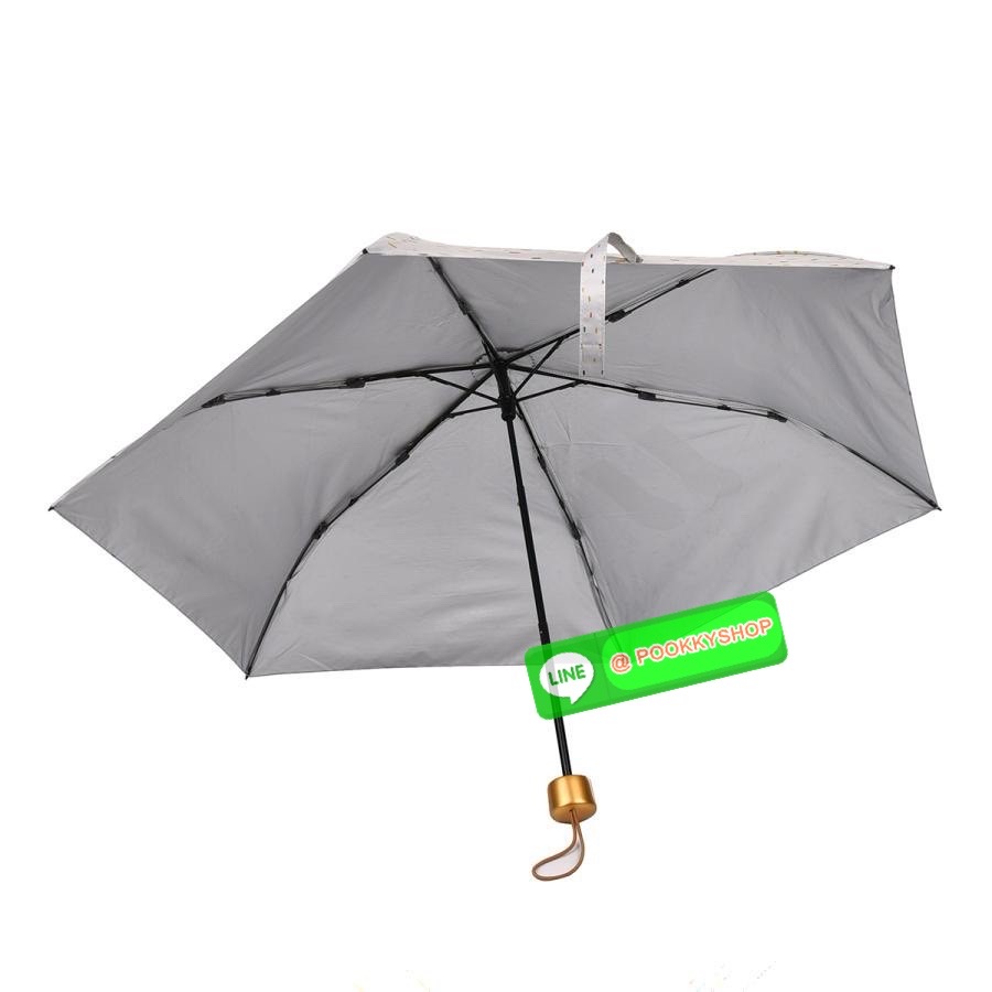 kusuguru Japan ร่มพับมีผ้าคลุม กันแดด กันฝน ป้องกันรังสียูวี สำหรับผู้หญิง ร่มพับ Parlor Suzuran-do