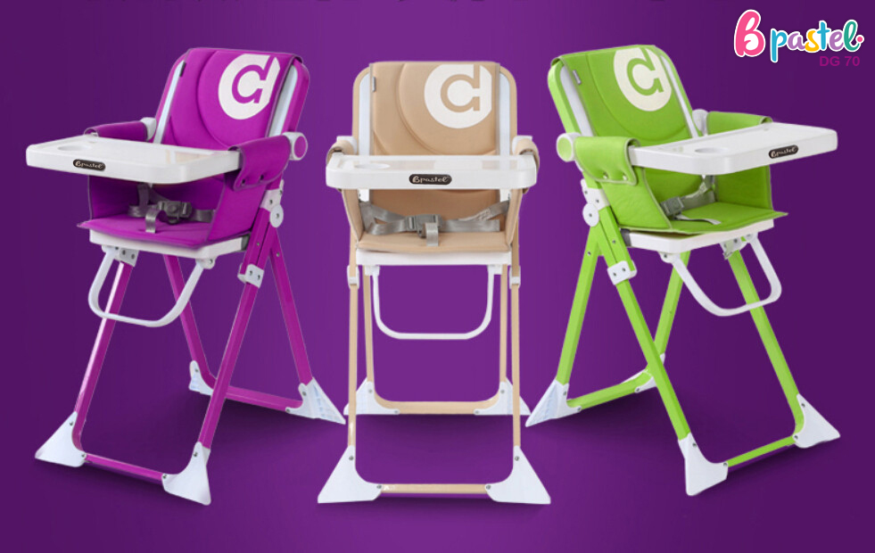 Bpastel DG70 เก้าอี้กินข้าวเด็กทรงสูงเเบบพกพา Oxford Fabric portable baby dining chair รับน้ำหนักได้ 70 kg