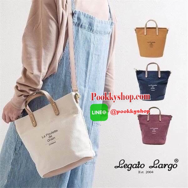Anello&Legato Largo Canvas Logo mini Tote Shoulder Bag ดีไซน์ล่าสุด ด้วยวัสดุผ้าcanvasที่ช่วยให้กระเป๋ามีน่ำหนักเบา ทรงสวยสง่าด้านก้นเป็นหนัง ใช้งานง่ายสะดวก ใส่มินิไอแพค กระเป๋าสตางค์ได้ เหมาะแก่การใช้ในชีวิตประจำวันทั้งใช้ไปโรงเรียนหรือใช้ไปทำงานก็ได้เช
