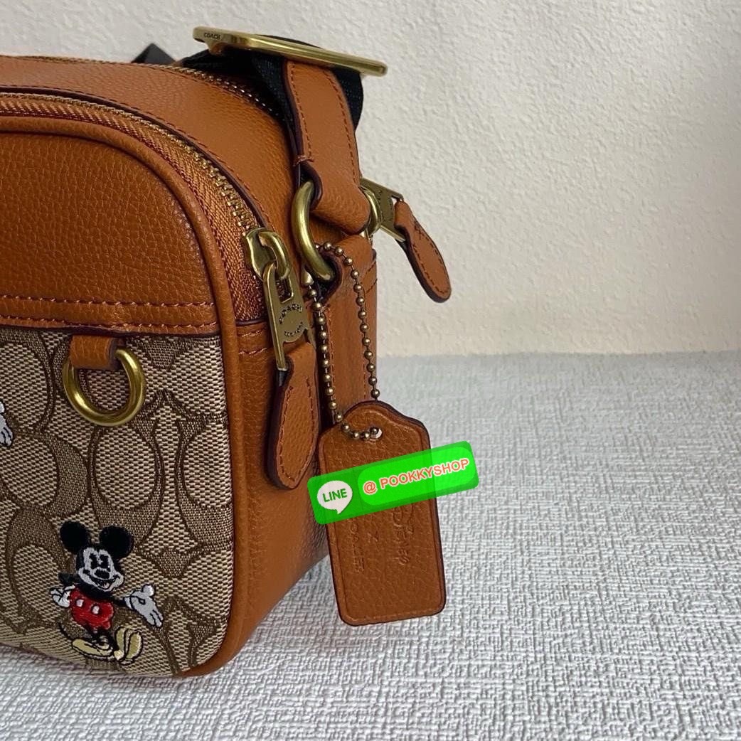 Coach CL960 Disney X Coach Graham Crossbody In Signature Jacquard With Mickey Mouse Print Men Women Crossbody Sling Bag