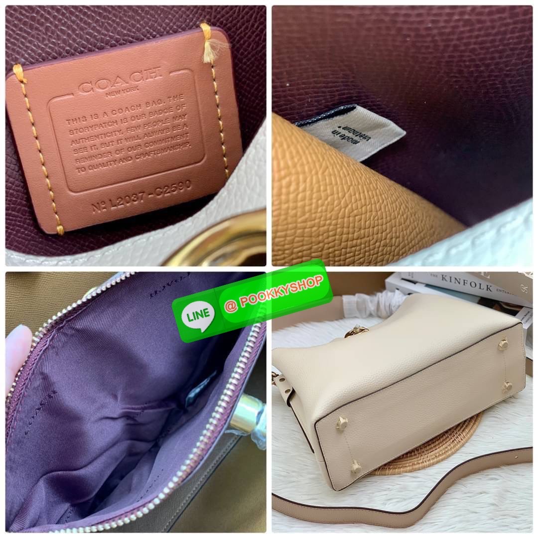COACH WILLOW SHOULDER BAG ((C2745//C2590//C2621)) พร้อมส่ง ไม่ให้หลงรักยังไงไหว 🔺กระเป๋าหิ้ว//คล้องไหล่//สะพายข้าง สุดคุ้ม! หนังแท้ชั้นดีที่สุด ได้ไปหลงรักแน่นอนค่ะ หนังสวยมากๆ 🔺ตัวกระเป๋าแบ่งเป็นสองช่องหลัก ด้านนึงเป็นแบบหมุนล็อค//อีกด้าน