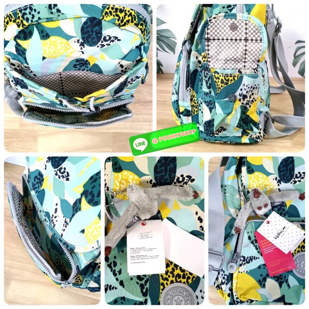 Kipling City Pack Medium Backpack กระเป๋าเป้ Kipling ขนาดกลาง วัสดุ Polyester 100% มีหูหิ้วด้านบน -ด้านหลัง มีซิปหลัง 1ช่องลึก -ด้านข้างมีช่องใส่ของเล็กน้อยทั้ง 2 ด้าน เปิด-ปิด ด้วยกระดุมแม่เหล็ก -ด้านหน้ามีช่องซิปใส่ของแยก 1 ช่อง และ ช่องปรับขนาดด้วยสายล