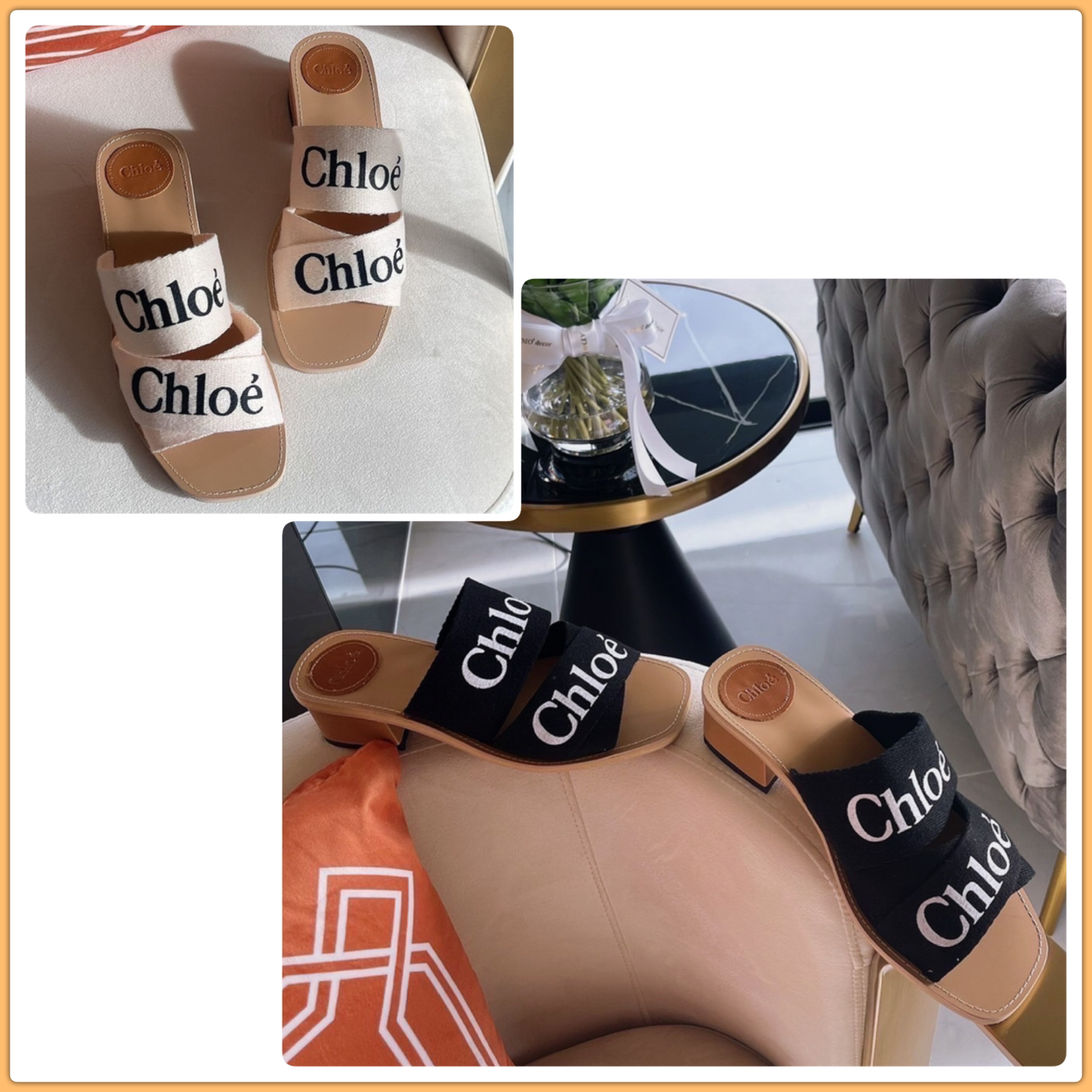 พร้อมส่ง ตัวใหม่ล่าสุด รองเท้าส้นสูง woody Mule high-heel chole งานชนช้อป ถ่ายจากสินค้าจริง พื้นไม้