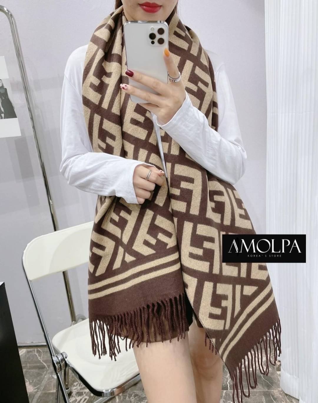 ผ้าพันคอ FF ผ้าหนานุ่มแน่นๆ เนื้องานละเอียด เกรดพรีเมียม ค่า ห้ามพลาดเลยน๊า NO BOX