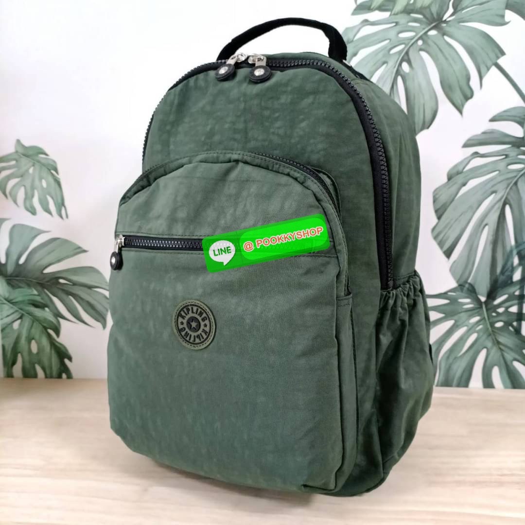 KIPLING Seoul Large 15" Laptop Backpack กระเป๋าเป้สะพายหลัง วัสดุด้านนอก Nylon ซับใน Polyester รุ่นใหม่เหมาะสำหรับเดินทางระยะสั้น จะซื้อใช้เองหรือมอบเป็นของขวัญก็สวยถูกใจผู้รับค่ะ💖