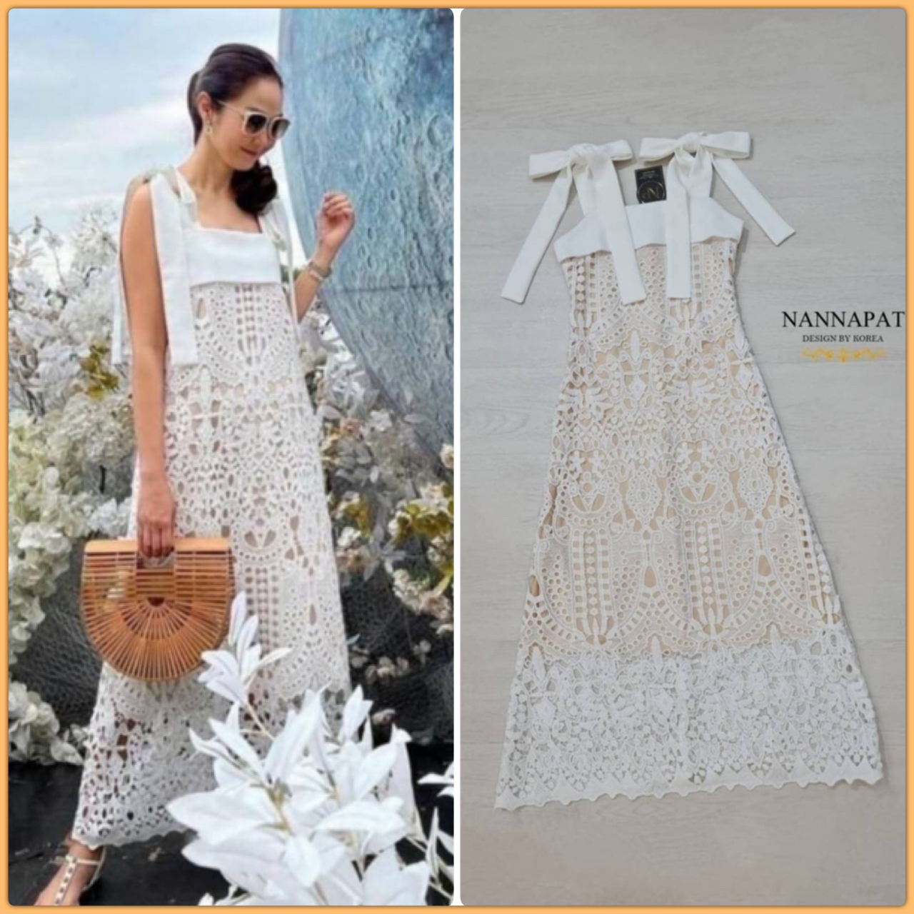 Dress เรียบหรู ดูดีมีราคา ใส่ได้ทุกโอกาสเลยนะคะ งานแบรนด์ดัง ผ้าลูกไม้อย่างดี หนานุ่มใส่สบาย มีซับในยาว งานซิปหลัง ไหล่ผูกโบว์น่ารัก ทรงสวยเป๊ะมาก ห้ามพลาด ของมีจำกัด เห็นงานจริงต้องว้าวแน่นอนจ้า...💋