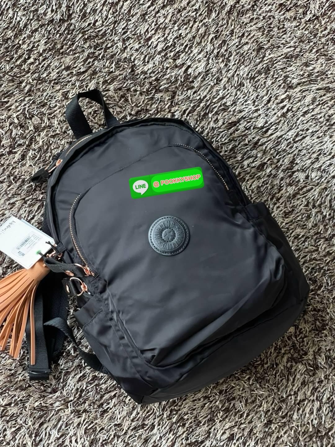 KIPLING Delia Medium Backpack with Front Pocket and top handle คอลเลคชั่นใหม่ล่าสุดจาก Paka Premium เป้ไซส์ขนาดกลางกำลังดีที่สามารถสะพายใช้งานได้ทุกวัน วัสดุ Polyester100% อะไหล่สีRose goldทั้งหมดรวมถึงเจ้าพวงกุญแจmonkeyและพู่หนังrubber เพิ่มความหรูหรา คอ