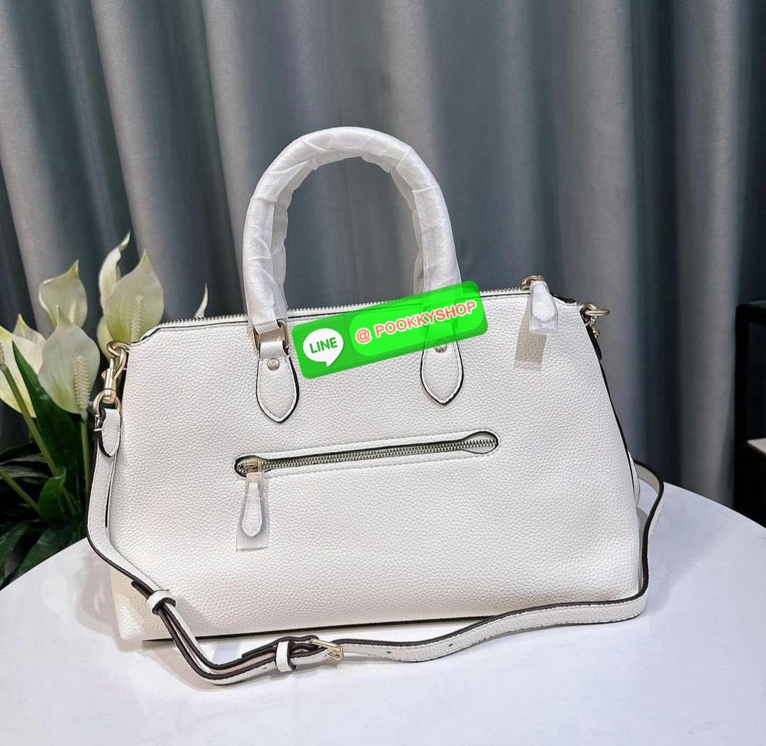 COACH CR157 GEORGIA SATCHEL IN SIGNATURE CANVAS GOLD/KHAKI SADDLE 2 COACH STYLE # CR157 | Signature coated canvas and smooth leather | Inside multifunction pocket | Zip-top closure, fabric lining | Handles with