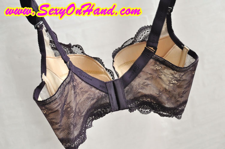 ชุดชั้น ใน บราลูกไม้ เกรดหรู ลูกไม้ม่วง ซับด้านในสีนูททอง สินค้าเกรดพรีเมี่ยม แบรนด์ยุโรป สินค้าหลุดโรงงาน Size B75/B80/C75