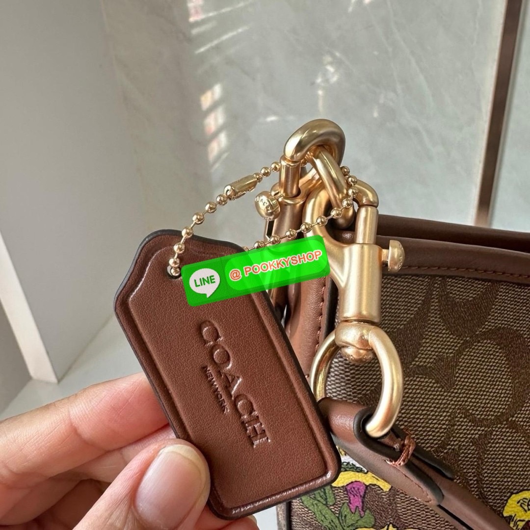 COACH LAUREL SHOULDER BAG IN SIGNATURE CANVAS WITH FLORAL PRINT (CR150) 🔖กระเป๋าถือ/สะพายข้าง คอลเลคชั่นใหม่ โดดเด่นปริ้นลายดอกไม้