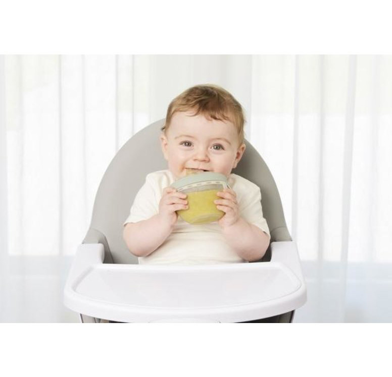 Kidsme ขวดนมซิลิโคน 2 in 1 พร้อมจุกป้อนอาหาร Oval Feeding Bottle