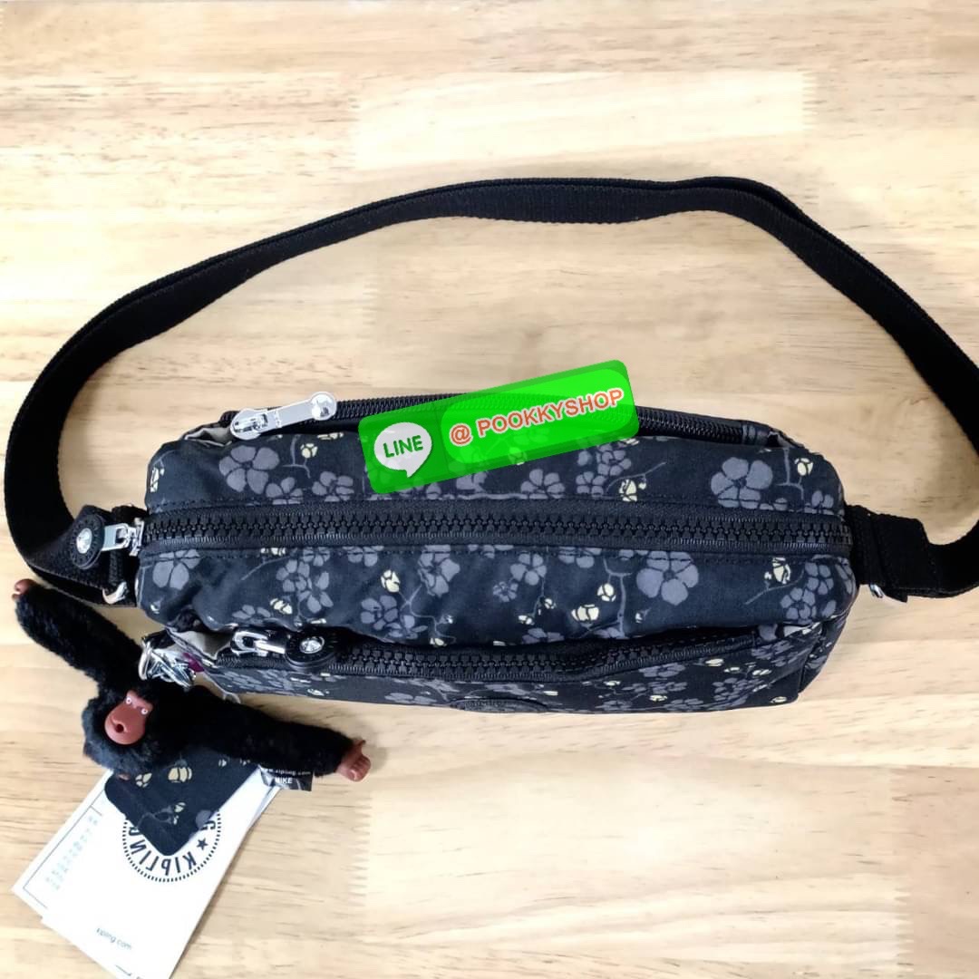 KIPLING Monkey program K16217 Seoul up sling bag รุ่น 3 ซิป สะพายข้าง ขนาดเล็กทรงสี่เหลี่ยมผืนผ้า วัสดุ Nylon 100% หลสกหลายฟังก์ชั่นใช้งาน ครบครันในใบเดียว