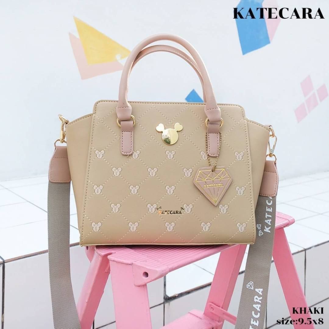 ว๊าวววๆๆ สวยมาก แบรนด์แท้ KATECARA สีพาสเทลหน้ามิกกี้ มี2 สาย ใบใหญ่ งานสวยมากๆ คะ