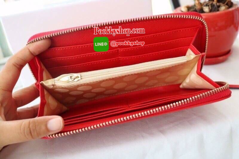 KATE SPADE WALLET กระเป๋าสตางค์ใบยาวรุ่นยอดนิยม วัสดุหนัง safiano เรียบหรู ดูดี อะไหล่ทอง ด้านในมีช่องซิป ช่องใส่เหรียญ ช่องใส่บัตรได้เยอะจุใจ พร้อมกล่อง