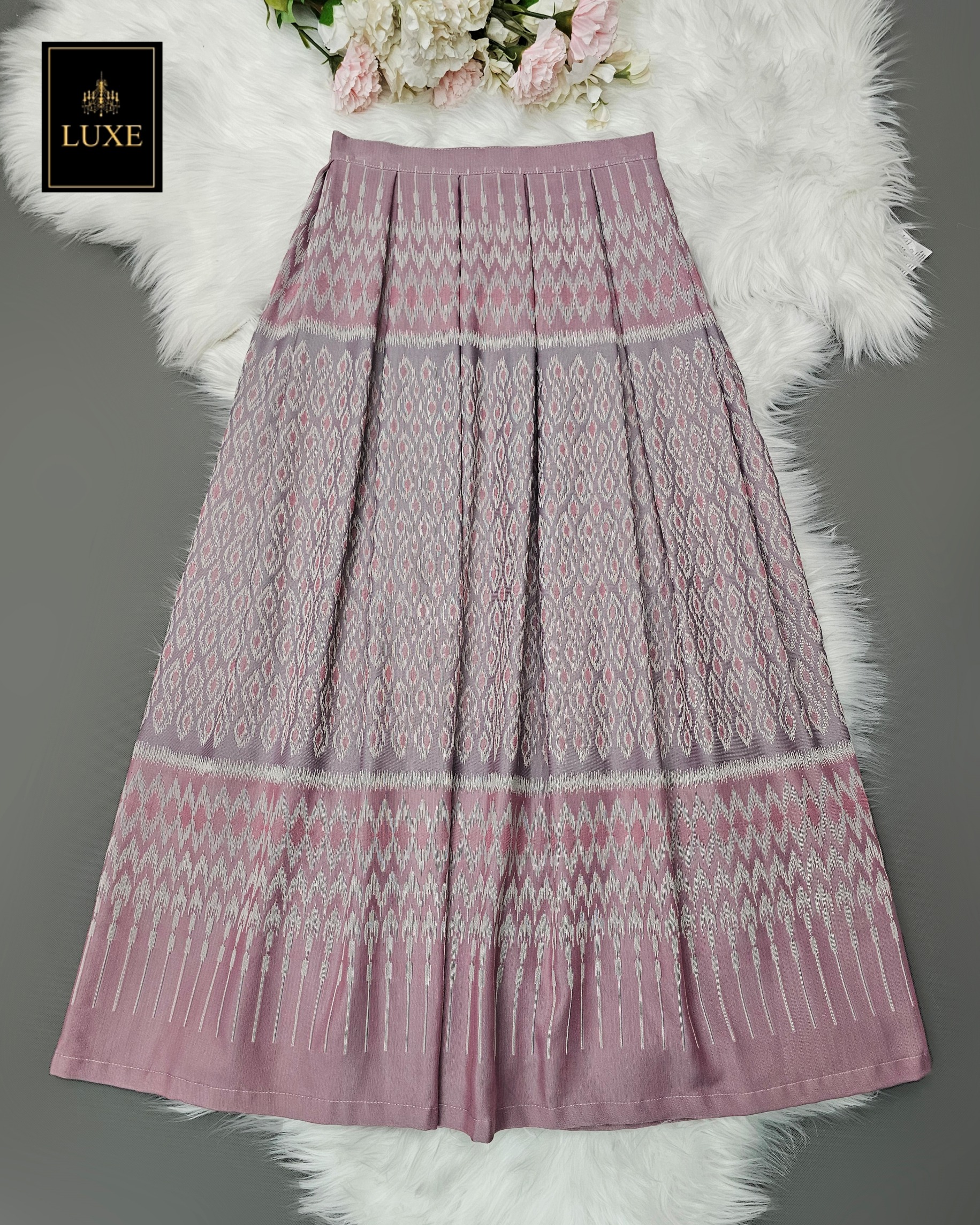 กระโปรงแฟชั่น กระโปรงจีบทวิสต์รอบตัว คัตติ้งเนี้ยบ มีตะขอและซิปซ่อน พร้อมซับในอย่างดี