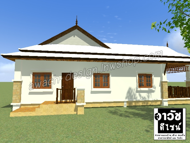 C0201 แบบบ้านชั้นเดียว 3 ห้องนอน