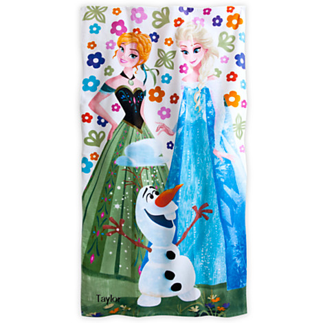 z " Beach Towel Frozen Elsa & Anna & Olaf ของแท้ นำเข้าจากอเมริกา