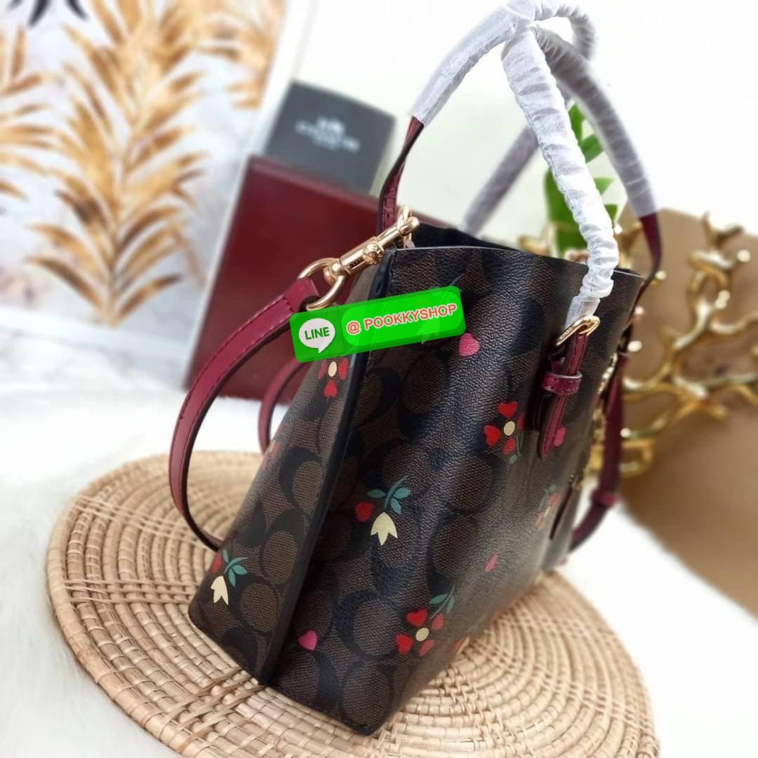 NEW IN ไม่หลงรัก ทำไงไหว COACH MOLLIE TOTE 25 IN SIGNATURE CANVAS WITH SNOOPY (COACH C4250) กระเป๋าถือ กระเป๋าสะพาย รุ่นฮิต พิมพ์ลาย น่ารักเกินเบอร์ได้อีก// ขนาดเหมาะมือ มีสายสะพายยาว ถอดและปรับระดับได้ //วัสดุแคนวาส ผสมหนังแท้ ขึ้นทรงสวย ลาย SIGNATURE ด้