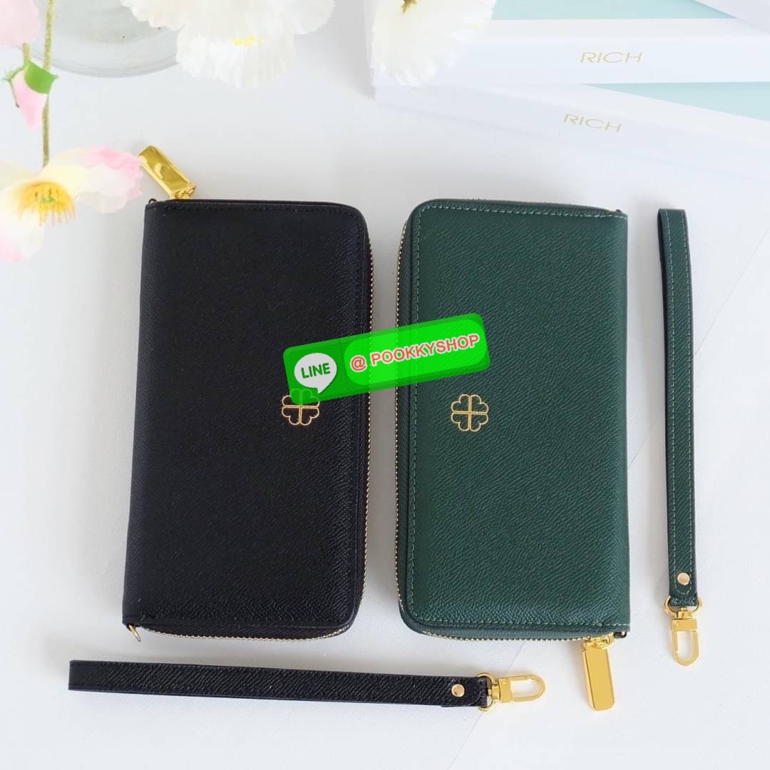 KEEP • Super Rich Collection 8 ( Long Wallet )• กระเป๋า สตางค์ขนาดยาว ซิปรอบ ภายใน จุของคุ้ม ใส่บัตร ใส่มือถือ มีช่องใส่เหรียญแยกอีกด้าน ใส่แบงค์พันได้ไม่ต้องพับ ใบจริงสวยมาก ได้ไปรับทรัพย์ทวีคูณแน่นอนค่ะ Don’t miss !!