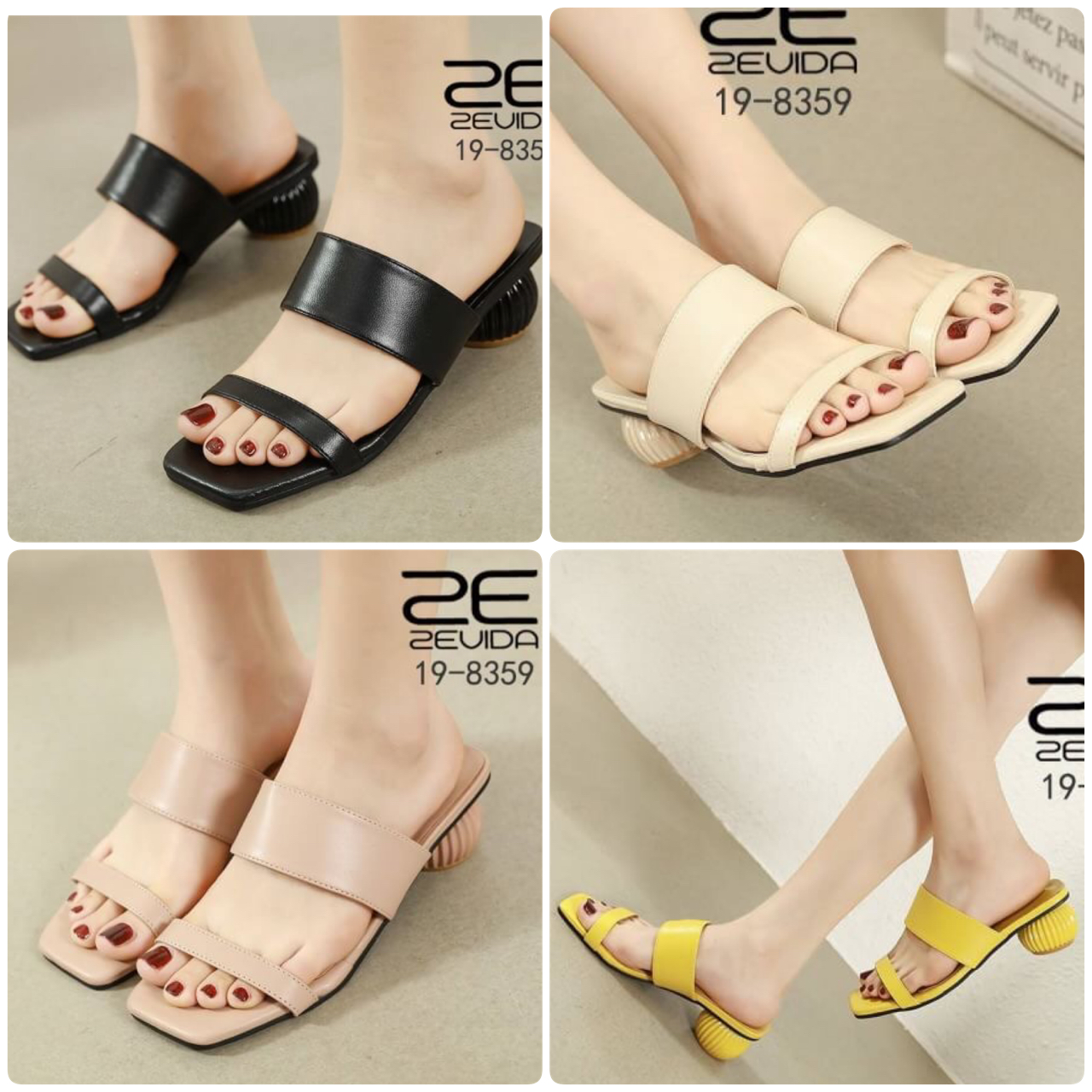 พร้อมส่งรองเท้าส้นกลมสูง2นิ้ว คาดสาย 2 ตอน นิ่มมากใส่ไม่บาดเท้า เรียบหรูดูเเพง ใส่เป็นเเฟนชั้นหน้าฝนได้สบายสวยจบครบในคู่เดียว