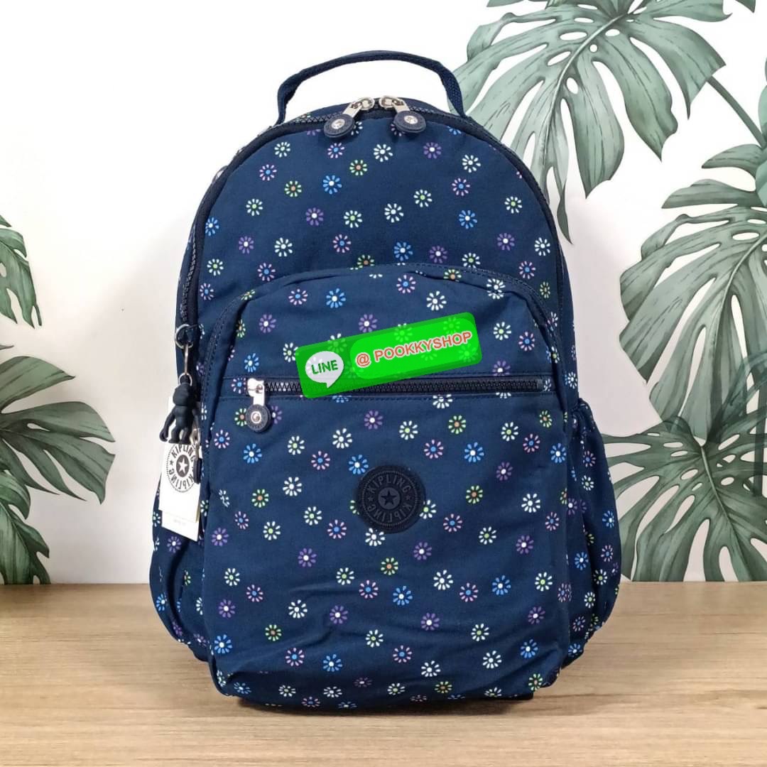 KIPLING Seoul Large 15" Laptop Backpack กระเป๋าเป้สะพายหลัง วัสดุด้านนอก Nylon ซับใน Polyester รุ่นใหม่เหมาะสำหรับเดินทางระยะสั้น จะซื้อใช้เองหรือมอบเป็นของขวัญก็สวยถูกใจผู้รับค่ะ💖