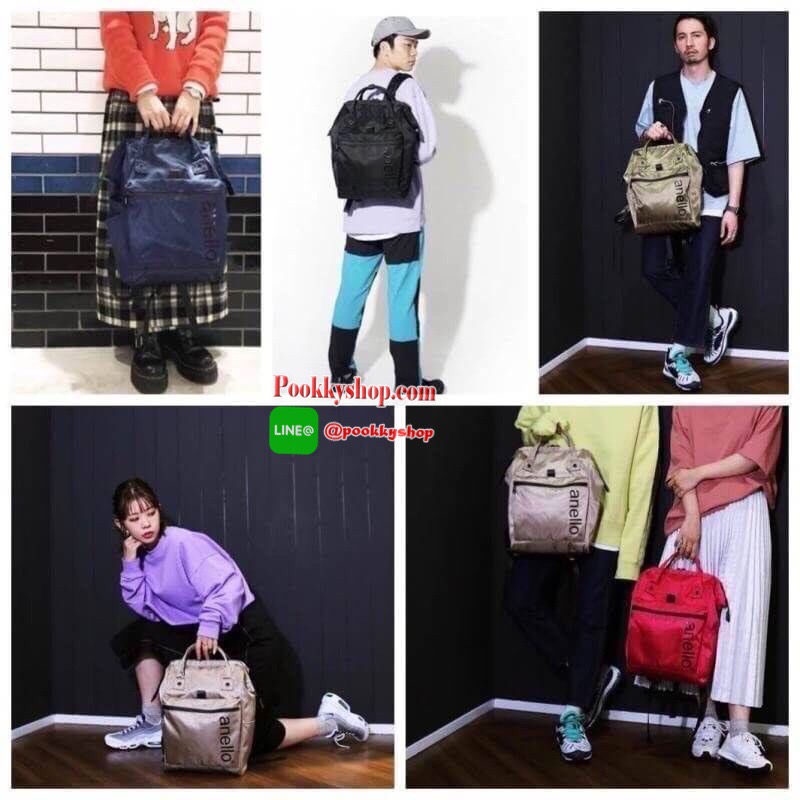 ❤️ 6500 เยน ❤️ งาน3ป้าย/มีไอจีและเฟส ❤️ ภายในมีวดป(code) ANELLO REPELLENCY WATERPROOF SERIES รุ่นชนช้อป!!! กระเป๋าเป้สะพาย ขนาด Classic วัสดุNylon หนา ตัวซิปทุกจุดปิดด้วยpvc กันน้ำซึมผ่าน ภายในมีช่องใส่แล้ปท้อป ด้านหลังบุหนา มีตัวล้อค