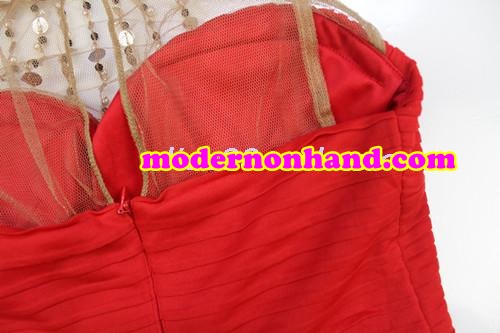 ชุดเดรส ชุดเดรสสั้นสีดำ แต่งซีทรูช่วงไหล่ ติดเพชร งานสวย แพทเทิน หรูมากคะ Size M