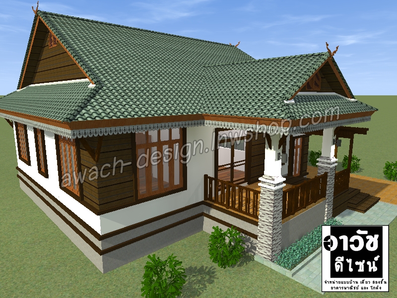 B114 แบบบ้านชั้นเดียว 3 ห้องนอน