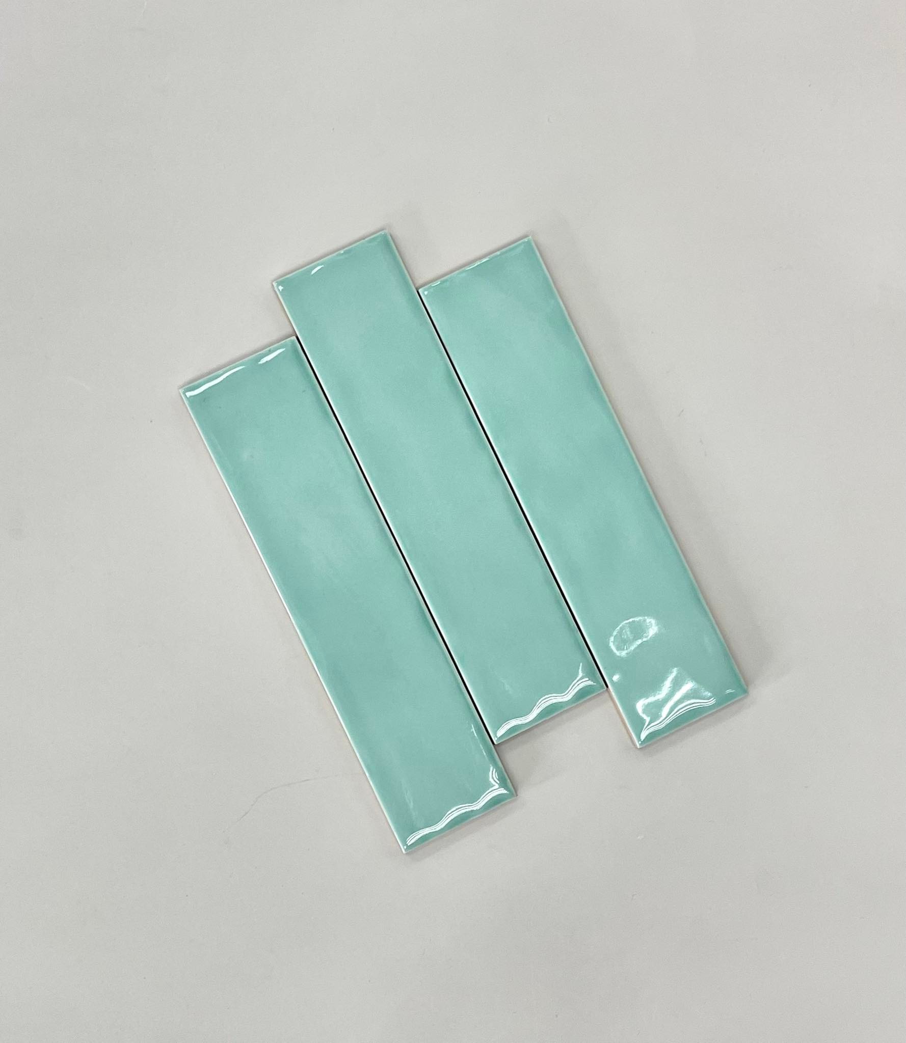 2"x8" Subway : Wave Surface / Pastel Green (แผ่น)
